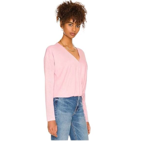 Sanctuary Womens Knit Draped Thinking Of You Faux Wrap Surplice Top Size Medium - Picture 2 of 8